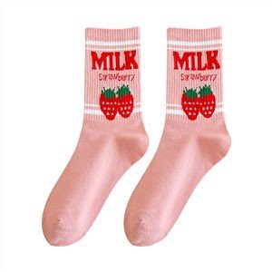 Strawberry Pink Slatke Cartoon Čarape